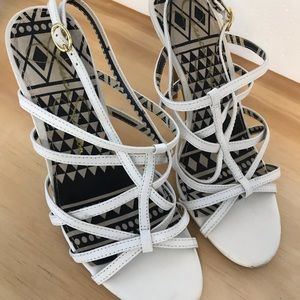 Jessica Simpson Strappy White Heel Sandal